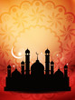 abstract beautiful eid background with mosque.