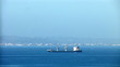 ship sails on the sea