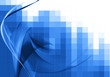 Abstract elegant blue waves on digital background