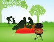 Vector: Picknick mit Familie Picknick mit Familie