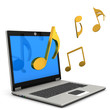Laptop Music Notes