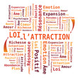 Vector: Loi de l'Attraction - Nuage de Mots en français Loi de l'Attraction - Nuage de Mots en français