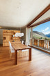 interior mountain house, beautiful dining room