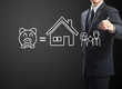 Businessman drawing Insurance concept