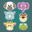 cute animal head icon