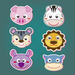cute animal head icon