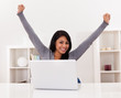Young Woman Using Laptop