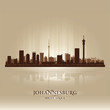 Vector: Johannesburg South Africa city skyline silhouette Johannesburg South Africa city skyline silhouette