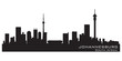 Vector: Johannesburg South Africa skyline Detailed vector silhouette Johannesburg South Africa skyline Detailed vector silhouette