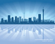 Vector: Johannesburg South Africa city skyline silhouette Johannesburg South Africa city skyline silhouette
