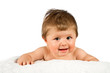 Photo: An adorable, laughing baby looking at camera An adorable, laughing baby looking at camera