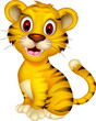cute baby tiger posing