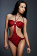 elegant fashionable woman in lingerie