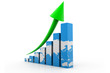 Global business graph.