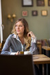 Woman Looking Away At Cafe