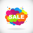 Stylized cloud with inscription SALE.