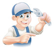 Vektor: Mechanic or Plumber Illustration Mechanic or Plumber Illustration