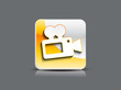 abstract glossy camcorder icon
