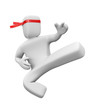 Illustration : Person doing a kick Person doing a kick