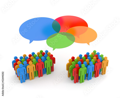 Illustration: Exchange of opinions. Gossip Exchange of opinions. Gossip