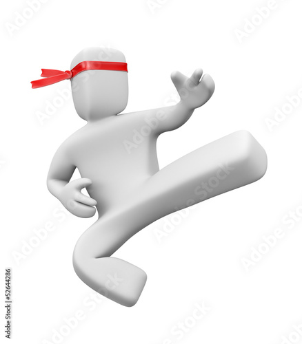 Illustration: Person doing a kick Person doing a kick