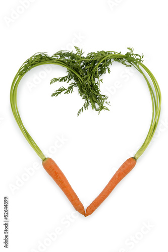 Photo: fresh carrots in a heart shape fresh carrots in a heart shape