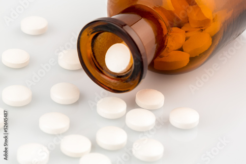 Photo: many tablets with container many tablets with container
