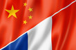 China and France flag