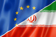 Europe and Iran flag