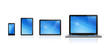 Laptop, mobile phone and digital tablet pc