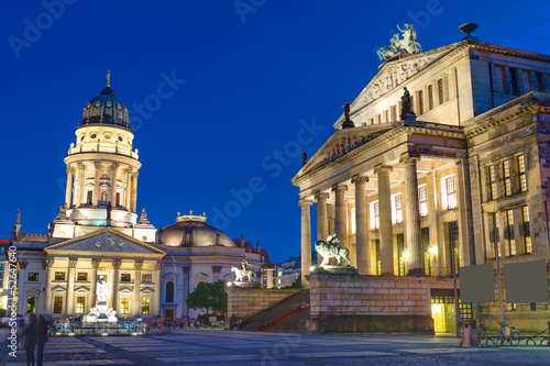 Photo: The Gendarmenmarkt at night The Gendarmenmarkt at night