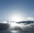 Sunrays on the ocean