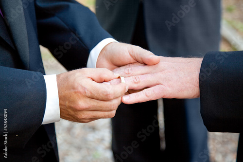 Photo: Gay Wedding Exchanging Rings Gay Wedding Exchanging Rings