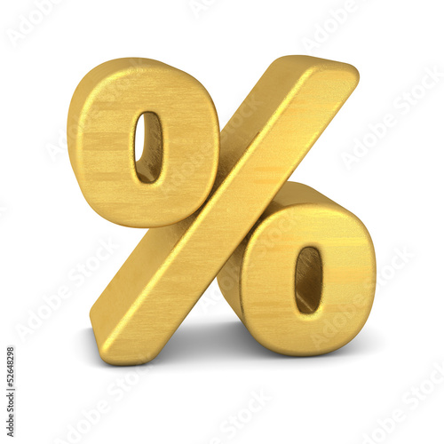 Illustration: symbol prozent gold vertikal symbol prozent gold vertikal