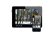 illustration of tablet and modern mobile phone
