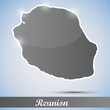Vector: shiny icon in form of Reunion shiny icon in form of Reunion