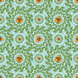 Seamless background with leaves and acorns