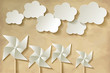 Papiermühle Hintergrund Vintage Himmel Volken