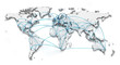 World connections - Blue isolated