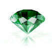 Emerald isolated on white - eps10