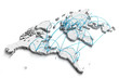 World connections - Blue isolated