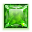 Princess cut emerald illustration