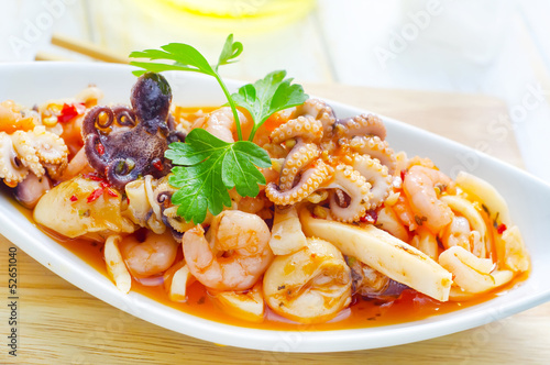 Photo: salad with seafood salad with seafood