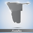 Vector: shiny icon in form of Namibia shiny icon in form of Namibia