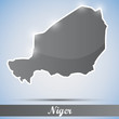Vector: shiny icon in form of Niger shiny icon in form of Niger