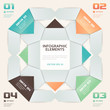 canvas print picture Modern Origami Style Number Options Infographic Illustration