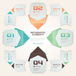 canvas print picture Modern Origami Style Number Options Infographic Illustration