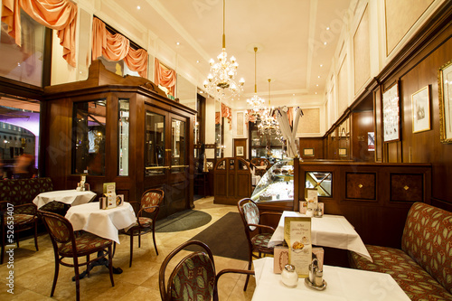 Photo: Mozart coffee house interior, Vienna Mozart coffee house interior, Vienna