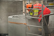 Photo: ouvrier de chantier et disqueuse ouvrier de chantier et disqueuse
