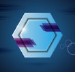 Hexagon template. EPS10.